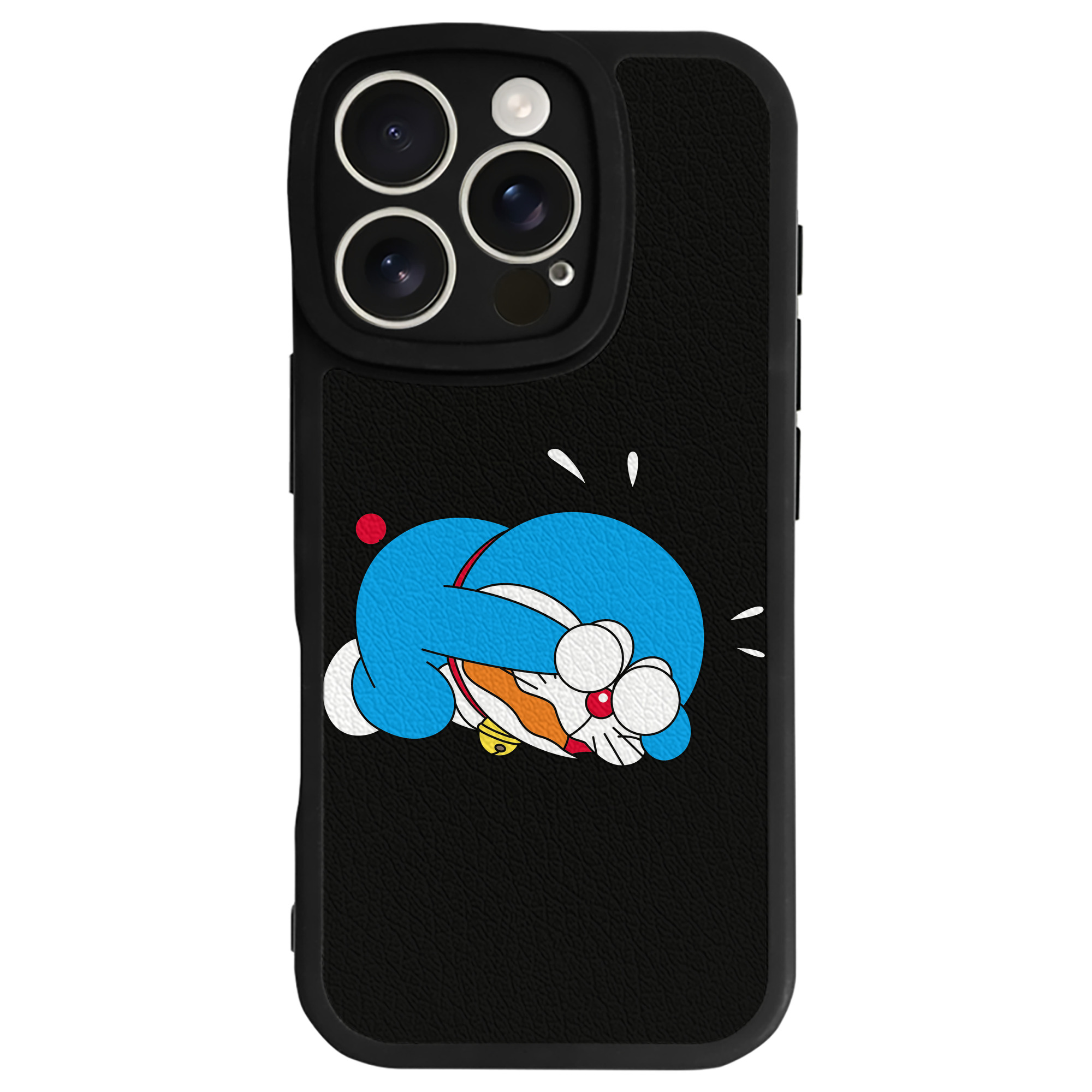 （画像用） ドラえもん Doraemon 【iPhone 16シリーズ対応】シリコンスマホケース（レザー調） 材質：シリコン